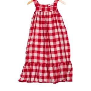 Doen Red and White Checkered Kids Dress